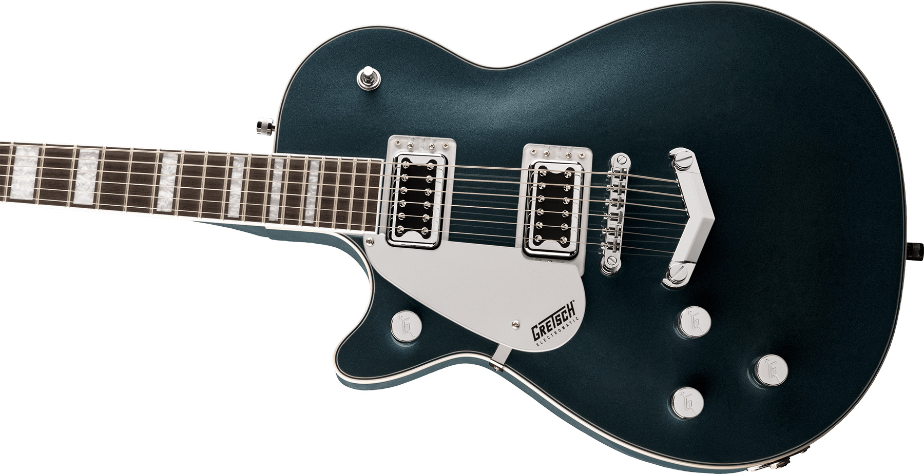 Gretsch G5220lh Jet Bt Singlecut V-stoptail Electromatic Gaucher Hh Ht Lau - Jade Grey Metallic - Left-handed electric guitar - Variation 2