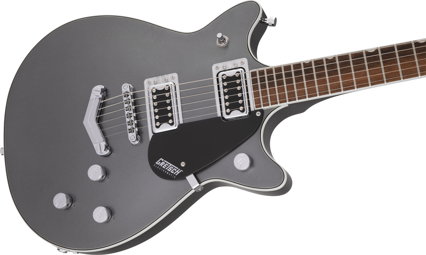 Gretsch G5222 Electromatic Double Jet Bt V-stoptail Hh Ht Lau - London Grey - Double cut electric guitar - Variation 2