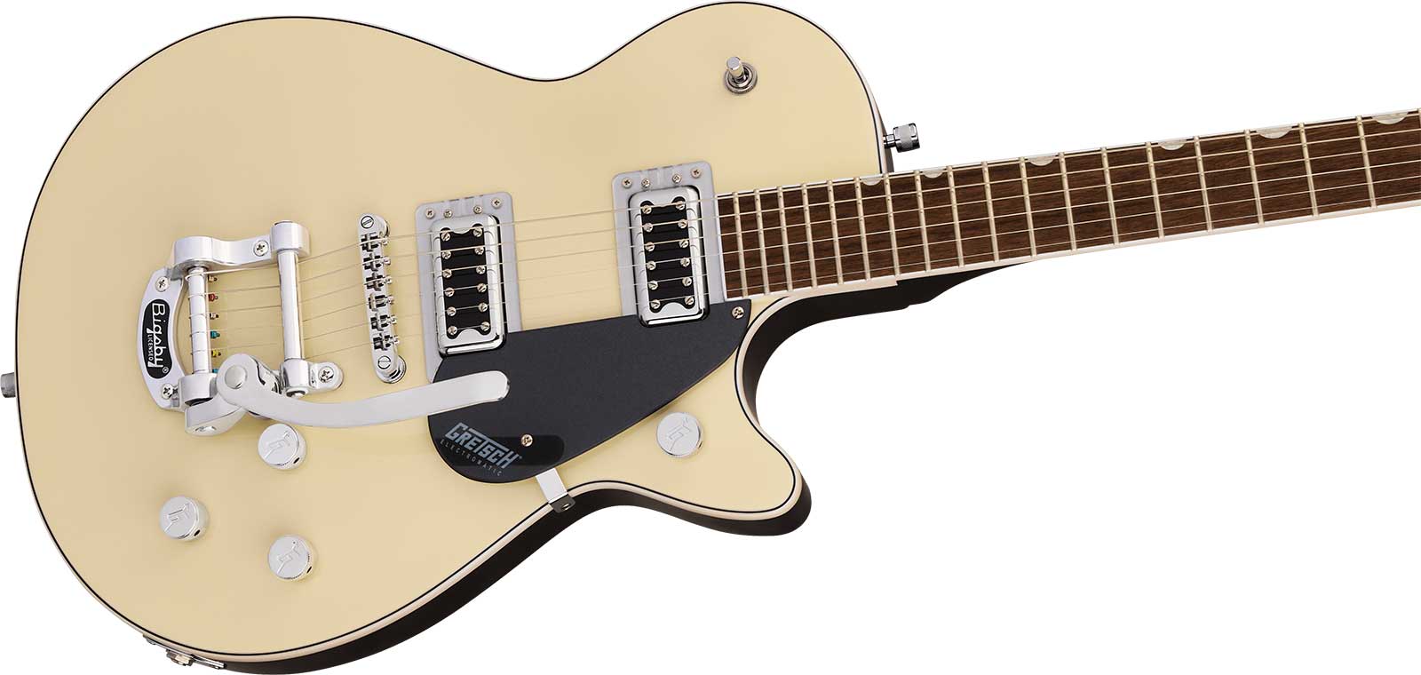 Gretsch G5230t Jet Ft Bigsby Electromatic 2hh Trem Lau - Two-tone Vintage White / London Grey - Single cut electric guitar - Variation 2