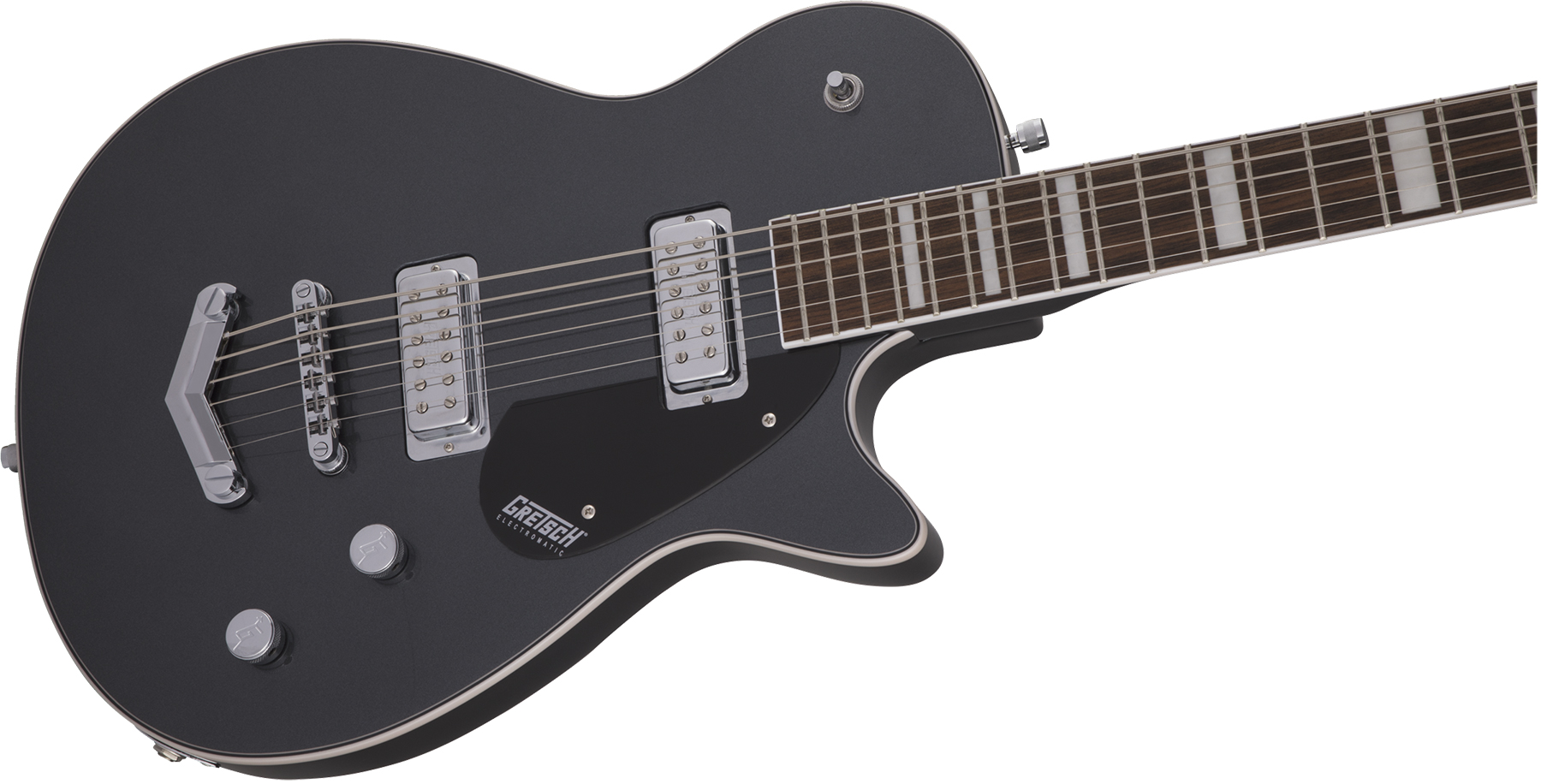 Gretsch G5260 Electromatic Jet V-stoptail Hh Ht Lau - London Grey - Baritone guitar - Variation 2