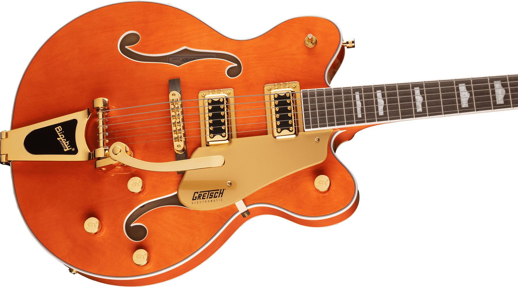 Gretsch G5422tg Electromatic Classic Hollow Body Dc Bigsby Hh Lau - Orange Stain - Semi-hollow electric guitar - Variation 2