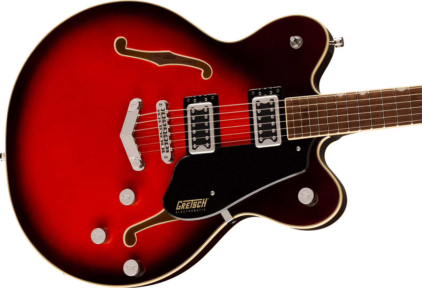 Gretsch G5622 Center Bloc Double Cut V-stoptail Electromatic 2h Ht Lau - Claret Burst - Semi-hollow electric guitar - Variation 2