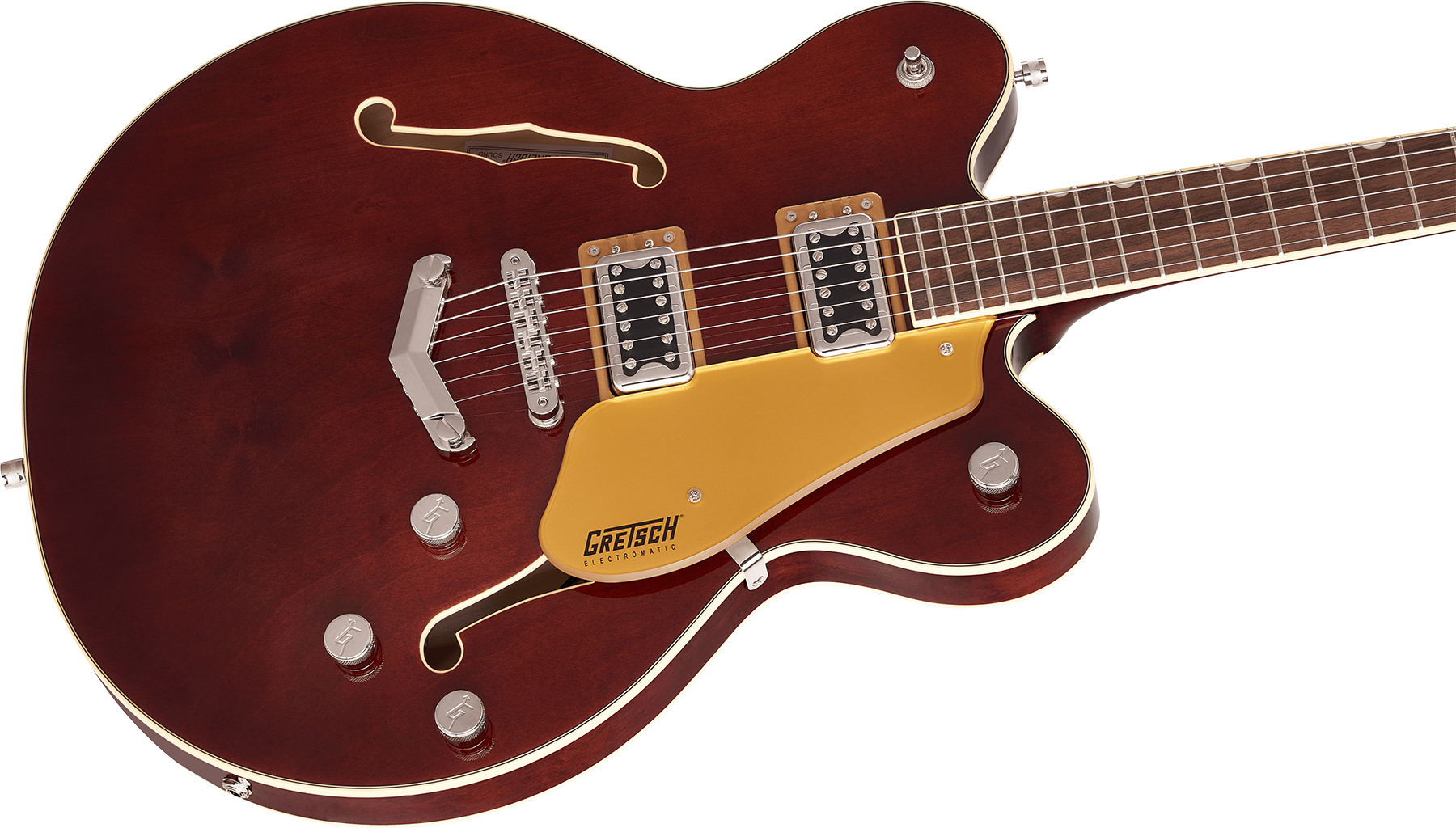 Gretsch G5622 Center Bloc Double Cut V-stoptail Electromatic Hh Ht Lau - Aged Walnut - Semi-hollow electric guitar - Variation 2