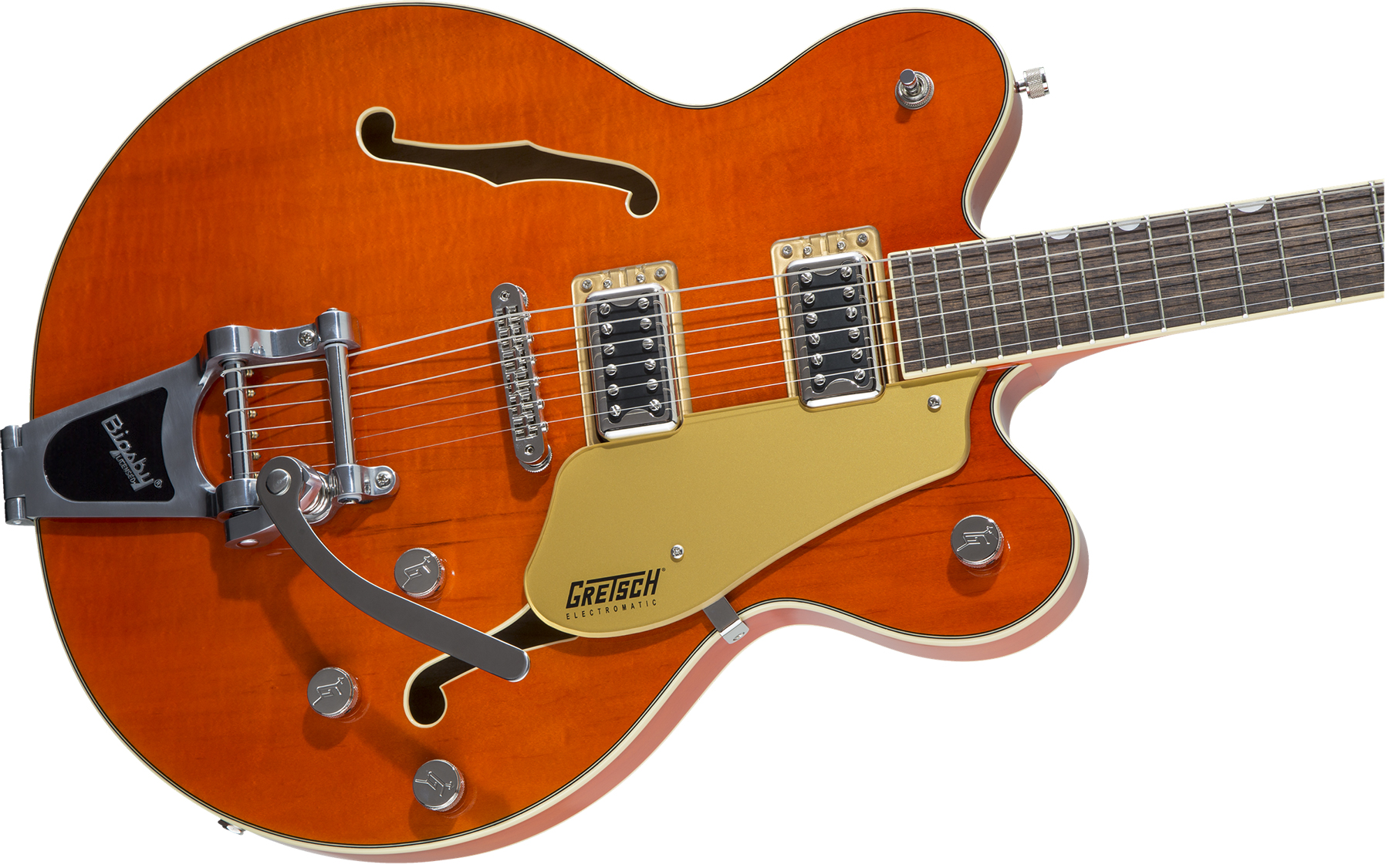 Gretsch G5622t Center Bloc Double Cut Bigsby Electromatic 2019 Hh Lau - Orange Stain - Semi-hollow electric guitar - Variation 2