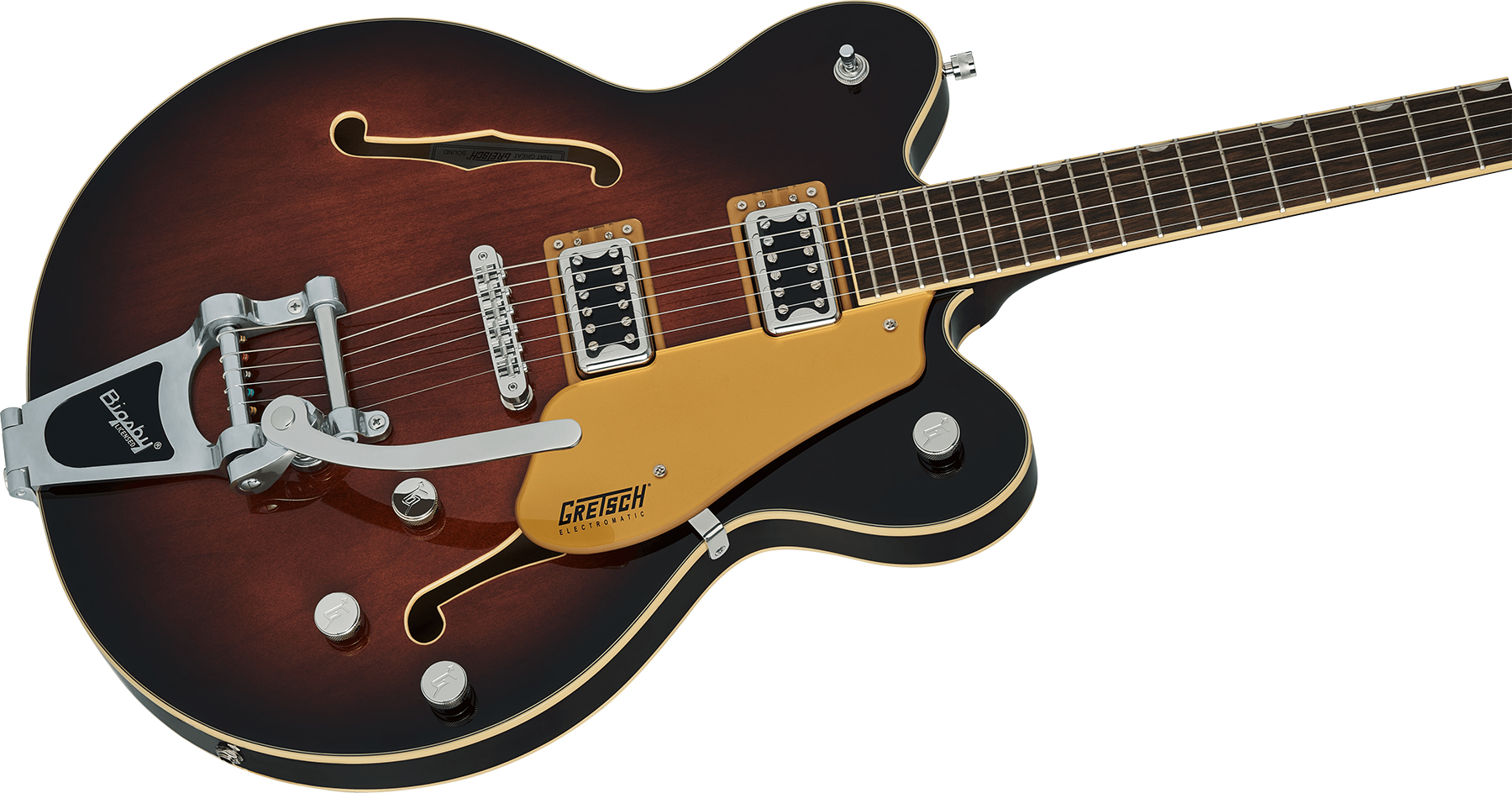 Gretsch G5622t Center Bloc Double Cut Bigsby Electromatic 2h Trem Lau - Single Barrel Burst - Semi-hollow electric guitar - Variation 2