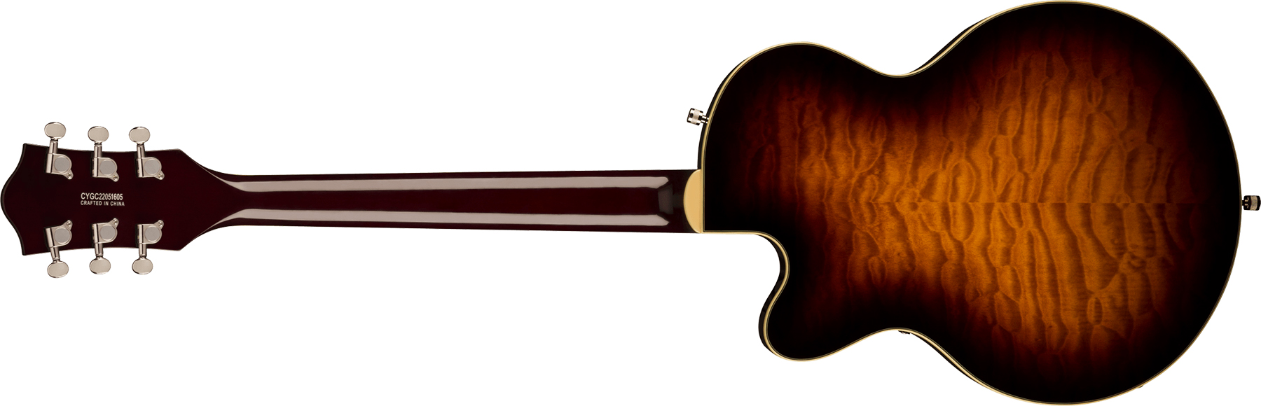 Gretsch G5655t-qm Electromatic Center Block Jr. Bigsby 2h Trem Lau - Sweet Tea - Semi-hollow electric guitar - Variation 1