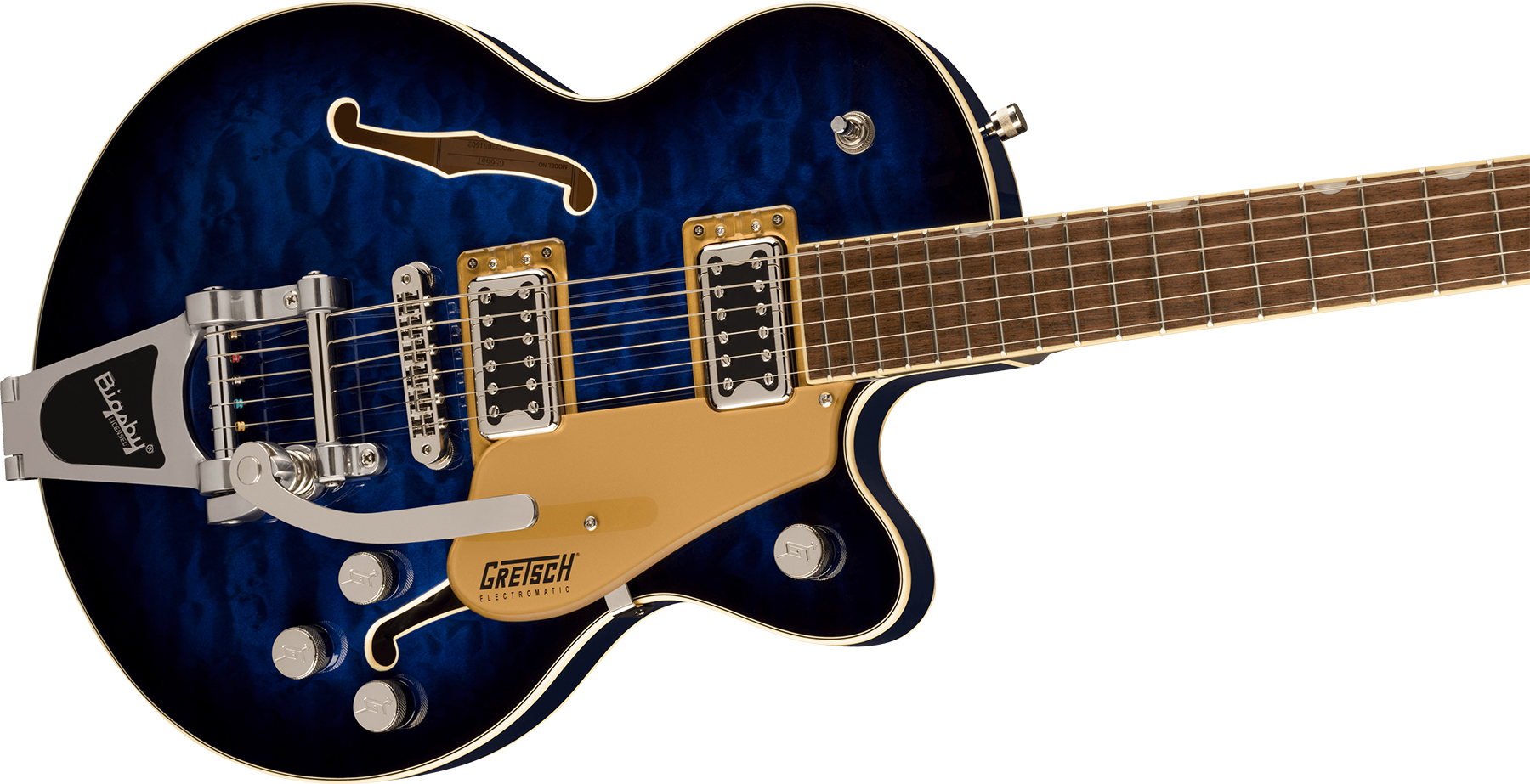 Gretsch G5655t-qm Electromatic Center Block Jr. Bigsby 2h Trem Lau - Hudson Sky - Semi-hollow electric guitar - Variation 2