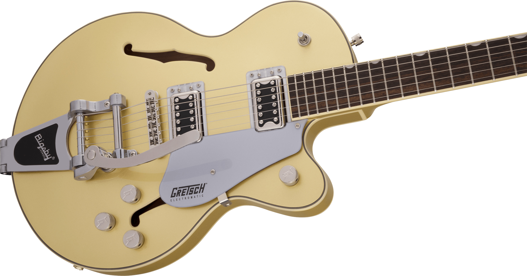 Gretsch G5655t Streamliner Center Block Jr Single-cut Bigsby Hh Trem Lau - Casino Gold - Semi-hollow electric guitar - Variation 2
