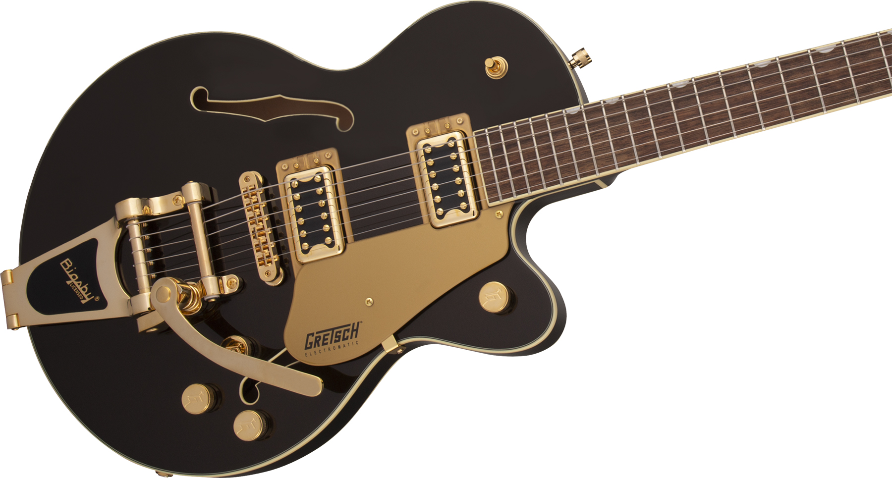Gretsch G5655tg Electromatic Center Block Jr. Bigsby 2h Trem Lau - Black Gold - Semi-hollow electric guitar - Variation 2