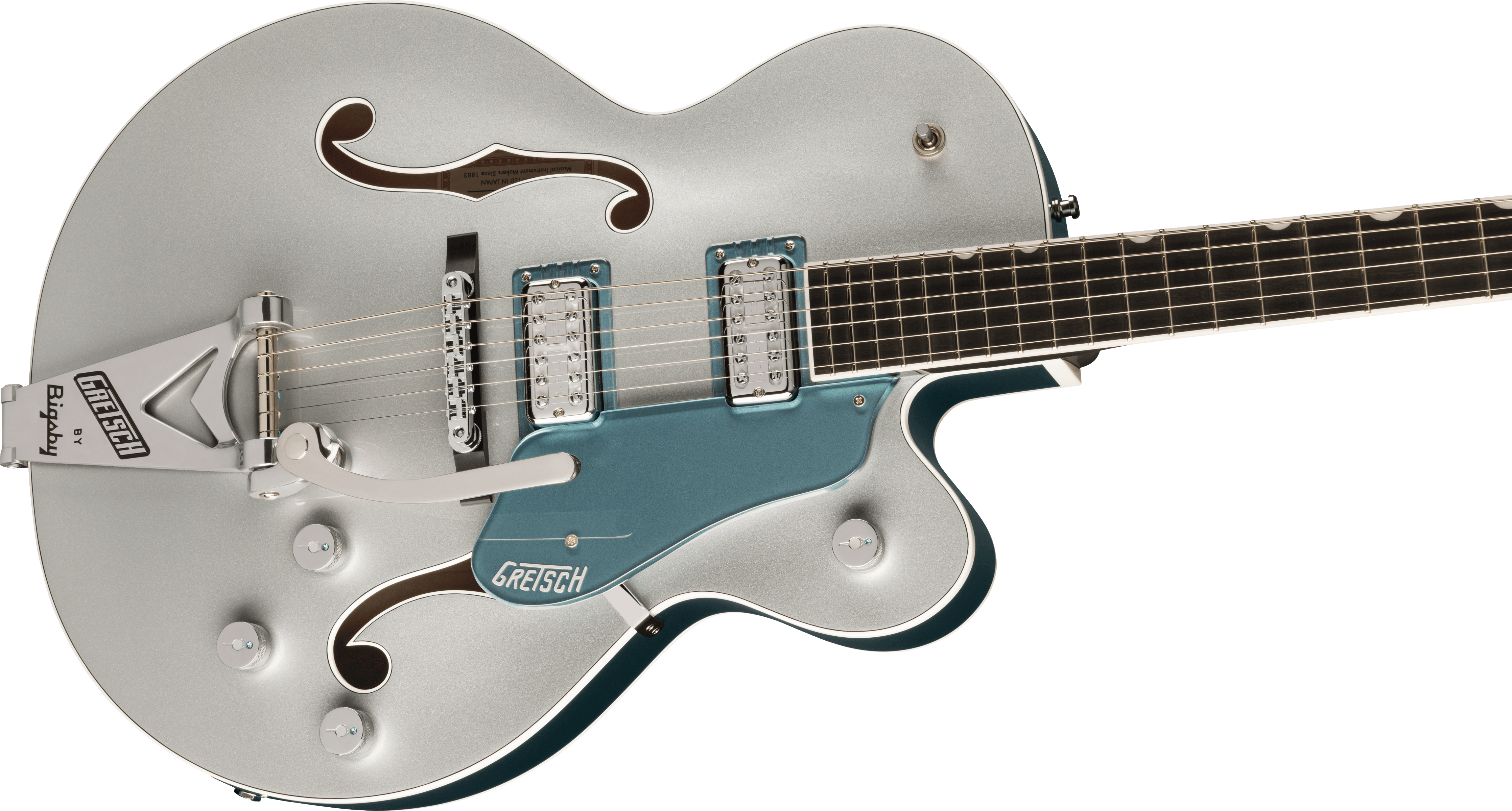 Gretsch G6118t-140 Ltd 140th Double-platinum Anniversary Eb - Two-tone Stone Platinum/pure Platinum - Semi-hollow electric guitar - Variation 2