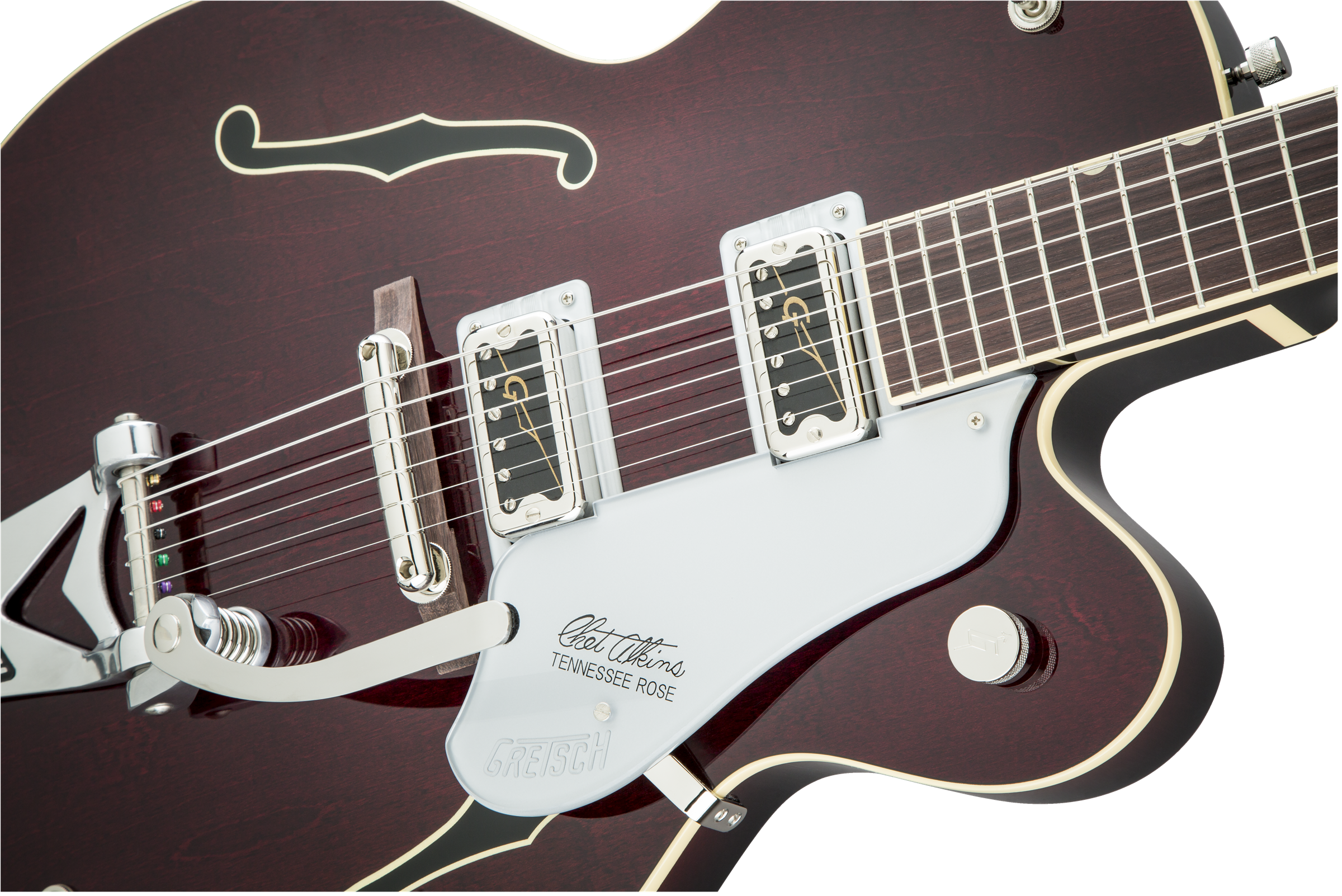 Gretsch G6119t-62vs Chet Atkins Tennessee Rose 2h Trem Rw - Dark Cherry Stain - Semi-hollow electric guitar - Variation 3