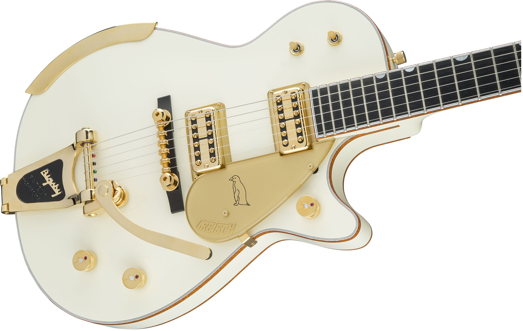 Gretsch G6134t-58 Penguin Bigsby Vintage Select  Pro Jap 2h Trem Eb - Vintage White - Single cut electric guitar - Variation 2