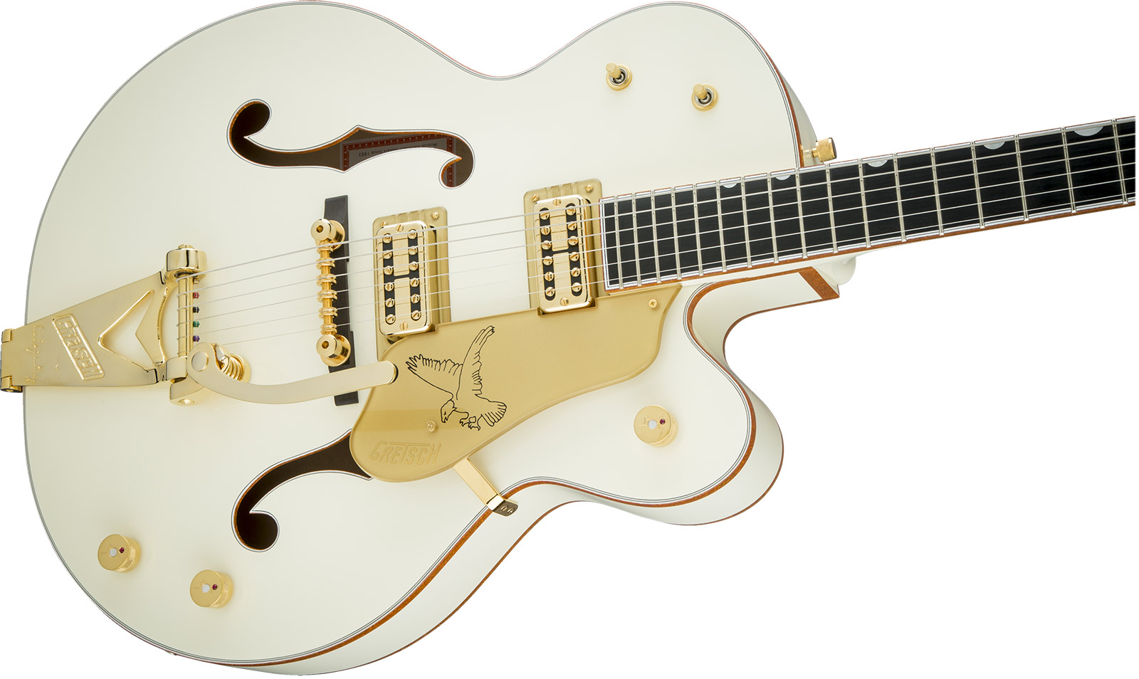 Gretsch G6136t-59 Falcon Vintage Select Edition Hollow Body Pro Jap  2h Tv Jones Trem Eb - Vintage White - Hollow-body electric guitar - Variation 2