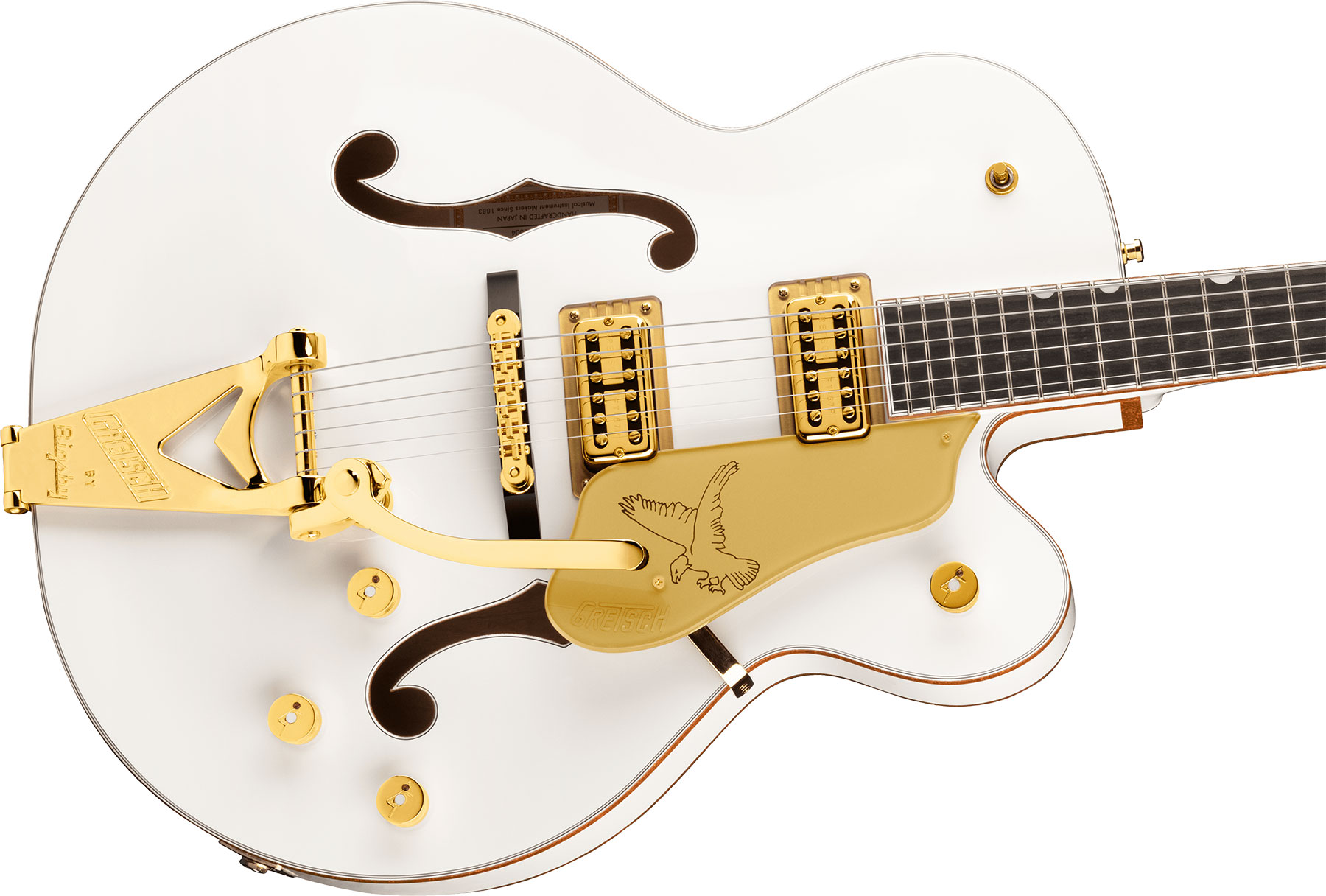 Gretsch G6136tg Players Edition Falcon Hollow Body Pro Jap Hh Trem Eb - White - Hollow-body electric guitar - Variation 2