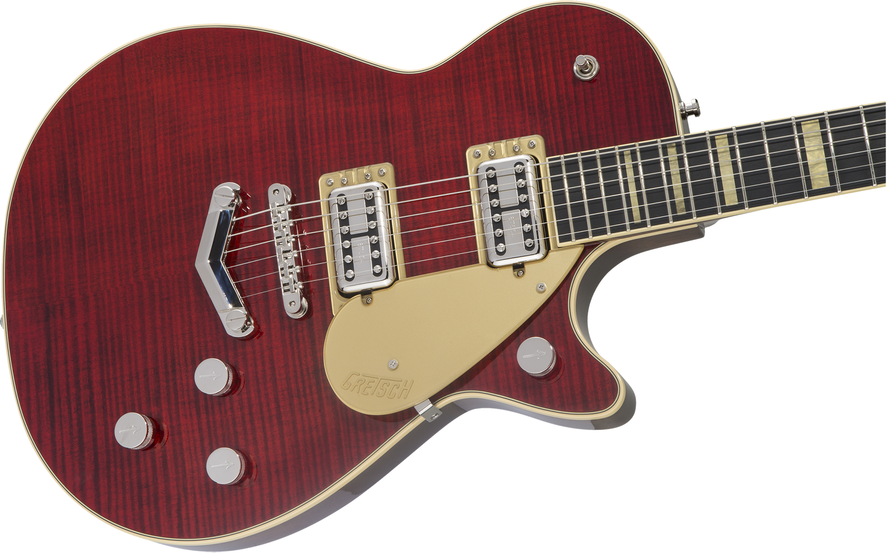 Gretsch G6228fm Players Edition Jet Bt Stoptail Professional Japon Ht Hh Eb - Crimson Stain - Semi-hollow electric guitar - Variation 2