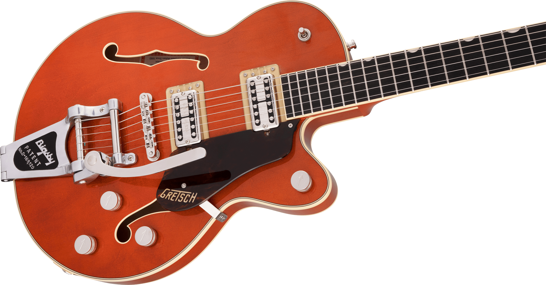 Gretsch G6659t Broadkaster Jr Center Bloc Players Edition Nashville Pro Jap Bigsby Eb - Roundup Orange - Semi-hollow electric guitar - Variation 2