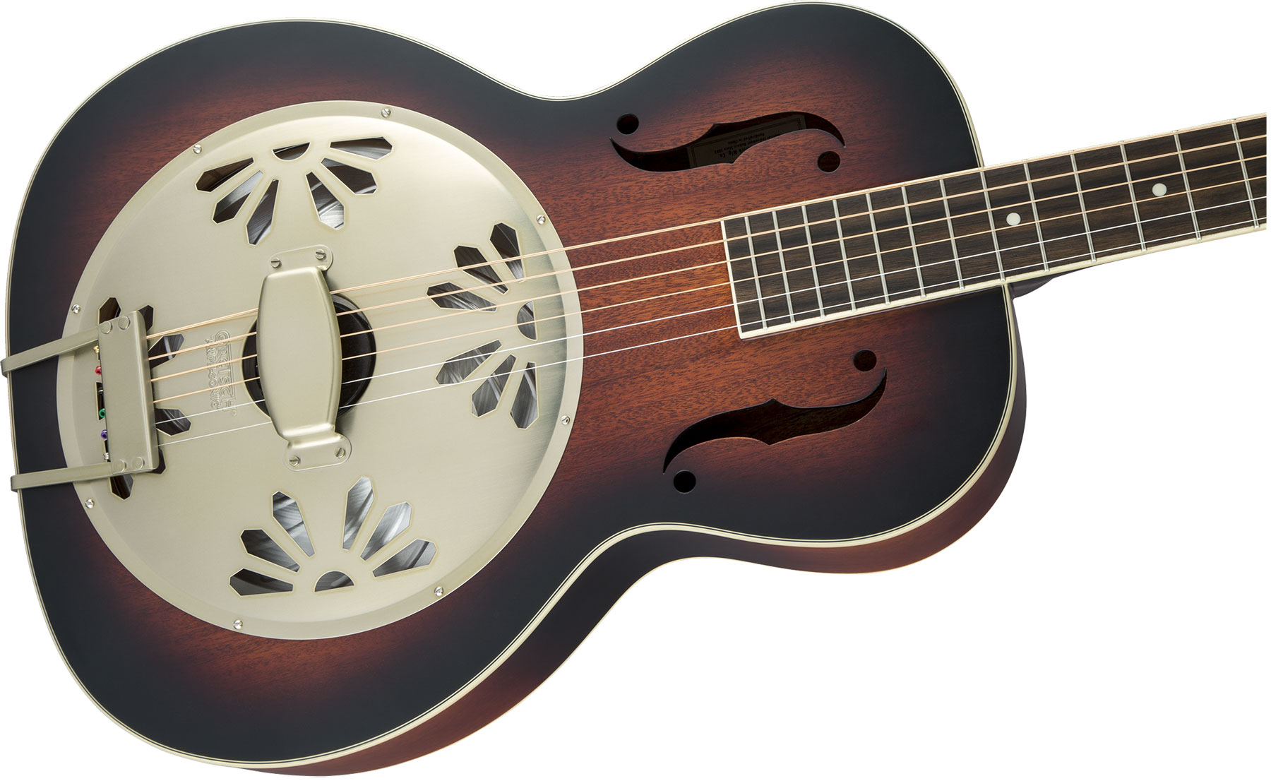 Gretsch G9241 Alligator Biscuit Round-neck Resonator Pad - 2-color Sunburst - Dobro resonator - Variation 2