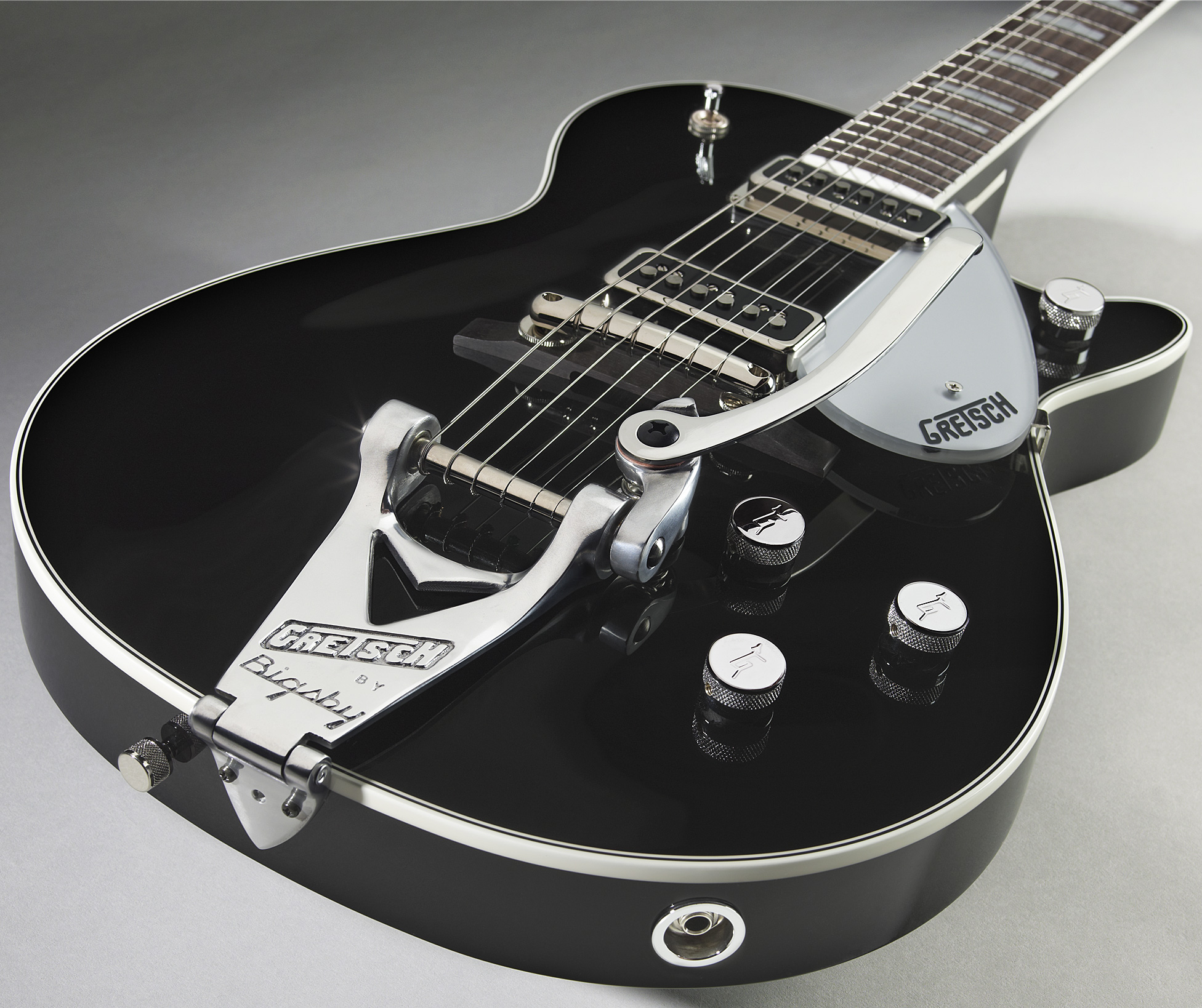 Gretsch George Harrison G6128t-gh Signature Duo Jet - Black - Single cut electric guitar - Variation 2