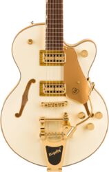 Semi-hollow electric guitar Gretsch Electromatic Chris Rocha Broadkaster Jr. Center Block - Vintage white