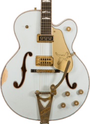 Hollow-body electric guitar Gretsch Custom Shop G6136T-CS Falcon Masterbuilt Stephen Stern #UC20041951 - Relic faded sonic blue