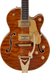 Single cut electric guitar Gretsch Professional Falcon Center Block Jr. Bigsby Ltd (Japan) - Roundup orange stain