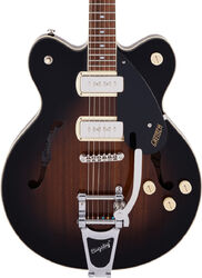 Semi-hollow electric guitar Gretsch G2622T-P90 Streamliner Center Block DC Bigsby - Brownstone