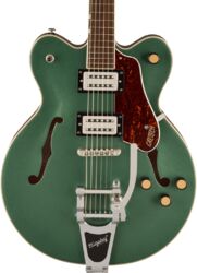 Semi-hollow electric guitar Gretsch Streamliner G2622T Center Block Double-Cut with Bigsby - Steel olive