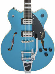 Semi-hollow electric guitar Gretsch G2655T Streamliner Center Block Jr. with Bigsby - Riviera blue