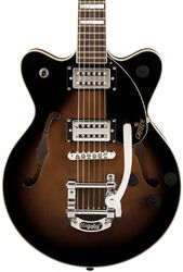 Double cut electric guitar Gretsch G2655T Streamliner Center Block Jr. Double-Cut With Bigsby - Brownstone maple