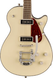 Single cut electric guitar Gretsch G5210T-P90 Electromatic Jet Two 90 Single-Cut with Bigsby - Vintage white
