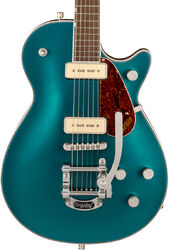 Single cut electric guitar Gretsch G5210T-P90 Electromatic Jet Two 90 Single-Cut with Bigsby - Petrol