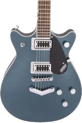 Double cut electric guitar Gretsch G5222 Electromatic Double Jet BT with V-Stoptail - Jade grey metallic