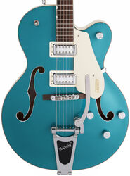 Semi-hollow electric guitar Gretsch G5410T Electromatic Tri-Five Hollow Body Bigsby - Two-tone ocean turquoise/vintage white