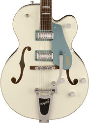 Semi-hollow electric guitar Gretsch G5420T-140 Electromatic Hollow Body 140th Double Platinum Bigsby - Two-tone pearl / stone platinum