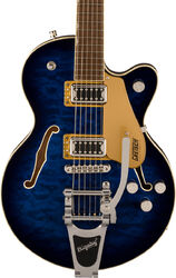 Semi-hollow electric guitar Gretsch G5655T-QM Electromatic Center Block Jr. Single-Cut - Hudson sky