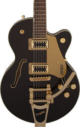 Semi-hollow electric guitar Gretsch G5655TG Electromatic Center Block Jr. - Black gold