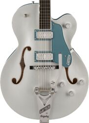 Semi-hollow electric guitar Gretsch G6118T-140 Electromatic Hollow Body 140th Double Platinum Bigsby - Two-tone stone platinum/pure platinum