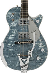 Single cut electric guitar Gretsch Professionnal G6134T-58 Penguin Bigsby Ltd (Japan) - light blue pearl
