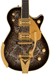 Single cut electric guitar Gretsch G6134TG Paisley Penguin with Bigsby Ltd (Japan) - Black paisley