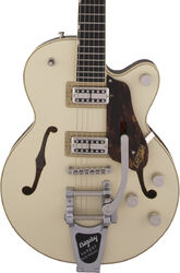 Semi-hollow electric guitar Gretsch G6659T Players Edition Broadkaster Jr. Nashville Professional Japan - Two-tone lotus ivory/walnut stain