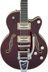 Semi-hollow electric guitar Gretsch G6659TFM Players Edition Broadkaster Jr. Professional Japan - Dark cherry stain