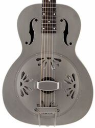 Dobro resonator Gretsch G9201 Honey Dipper Round-Neck, Brass - Weathered pump house roof