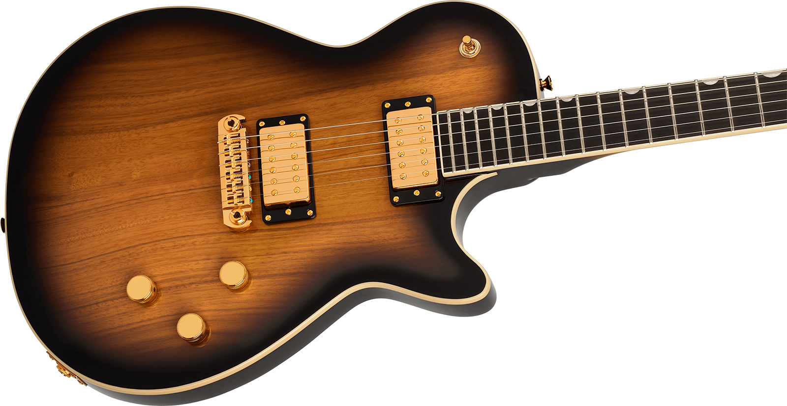 Gretsch Jet Black Limba Electromatic Ltd Chi 2h Ht Eb - Sunburst - Single cut electric guitar - Variation 2
