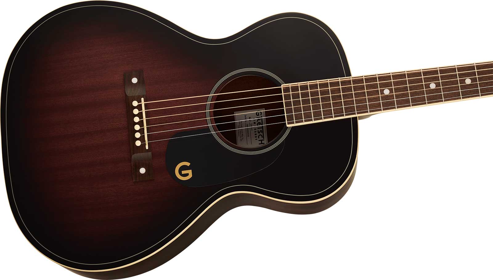 Gretsch Jim Dandy Concert Shsc Tout Tilleul Noy - Deep Cherry Burst - Folk guitar - Variation 2