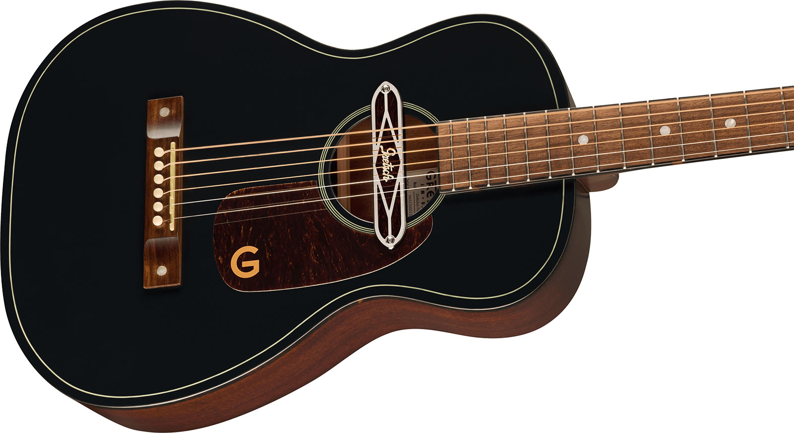 Gretsch Jim Dandy Deltolux Parlor Tout Sapele Noy - Black Top Semi Gloss - Electro acoustic guitar - Variation 2