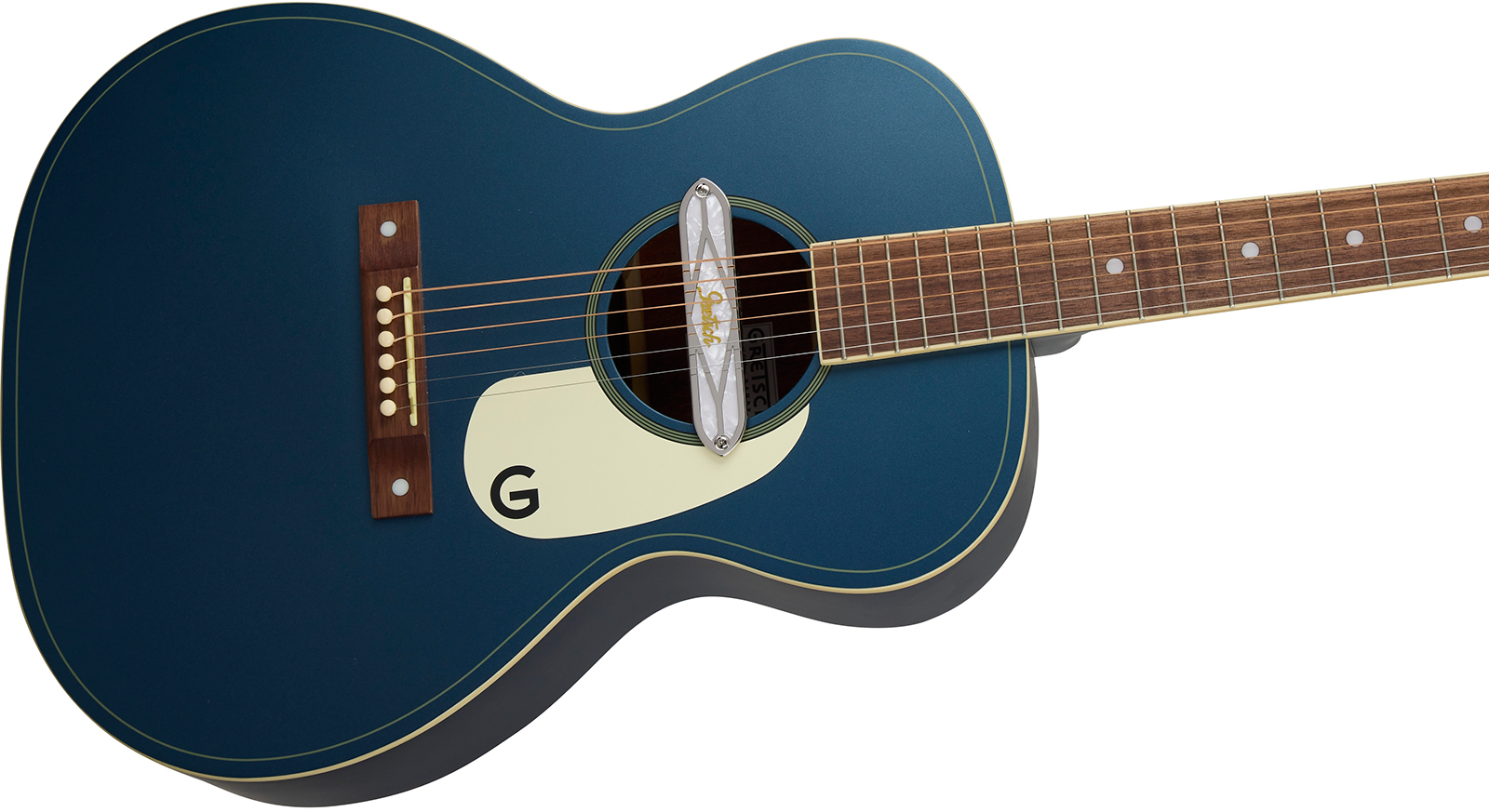 Gretsch Jim Dandy Deltoluxe Ltd Concert Shsc Tout Sapele Noy - Dark Denim - Folk guitar - Variation 2