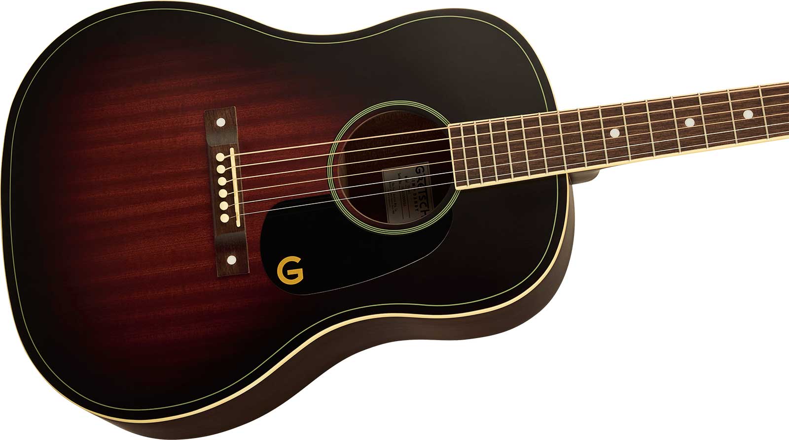 Gretsch Jim Dandy Dreadnought Tout Tilleul Noy - Deep Cherry Burst - Folk guitar - Variation 2