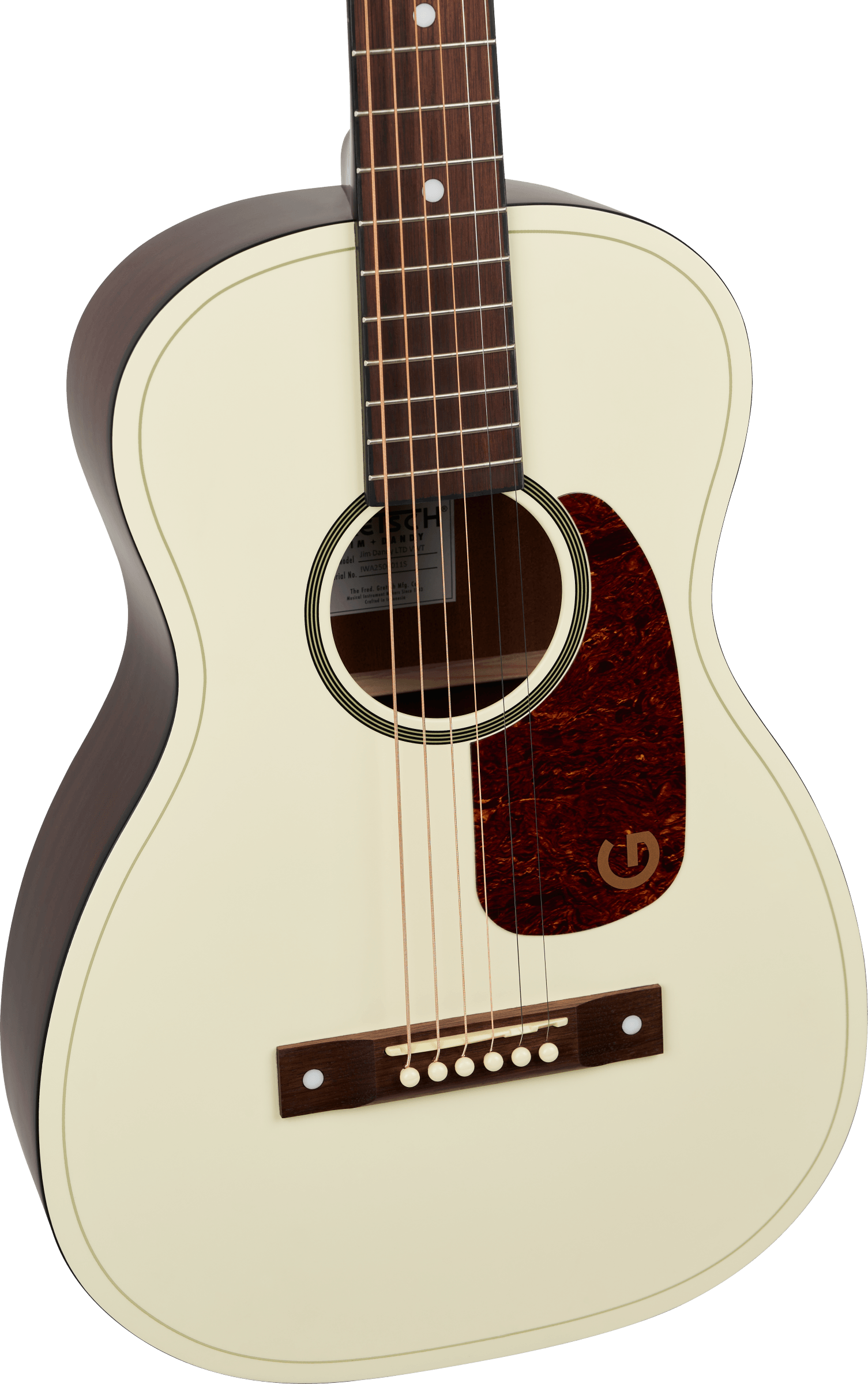 Gretsch Jim Dandy Parlor Ltd Sapele Wal - Vintage White - Folk guitar - Variation 2