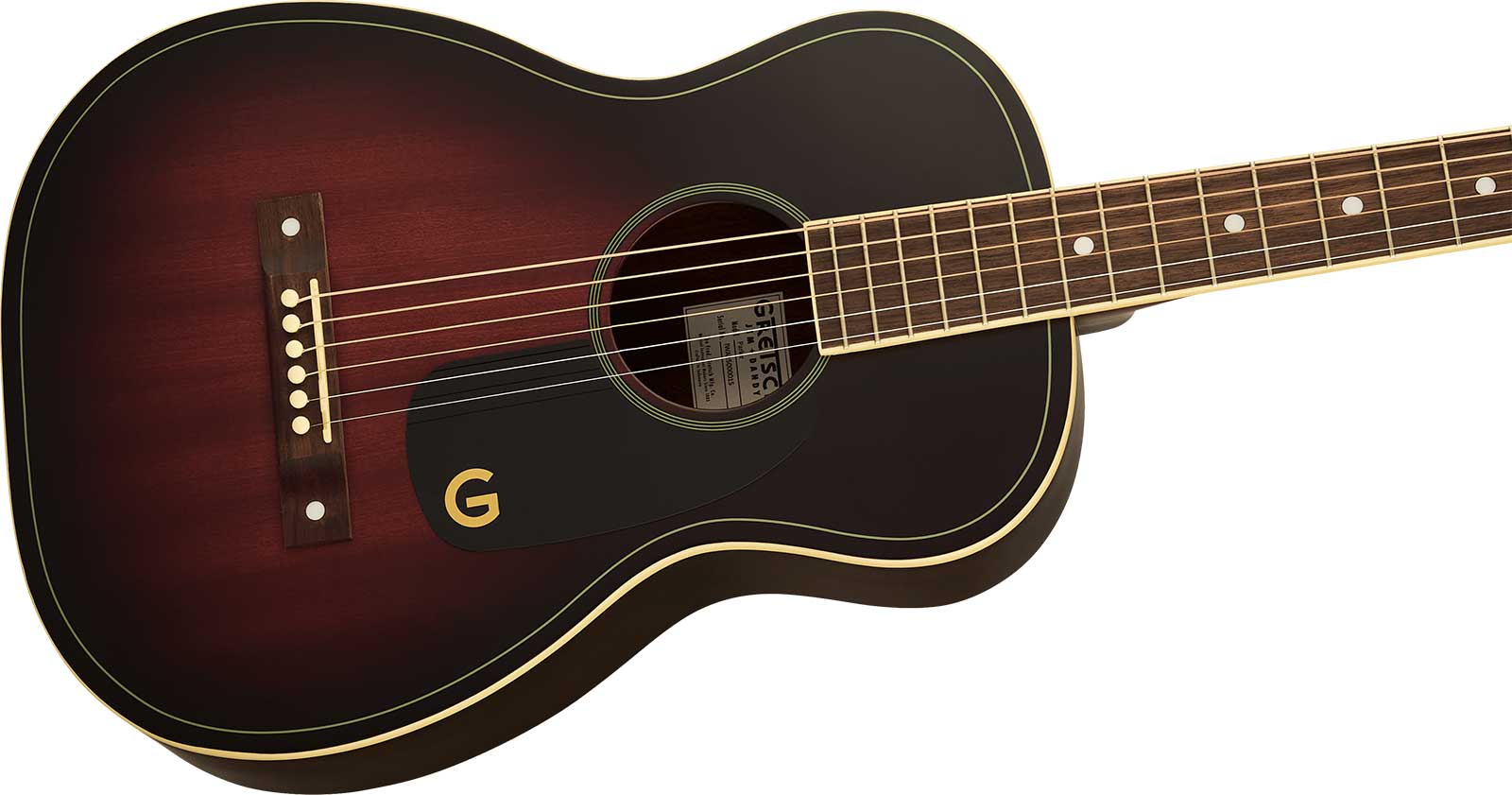Gretsch Jim Dandy Parlor Shsc Tout Tilleul Noy - Deep Cherry Burst - Folk guitar - Variation 2