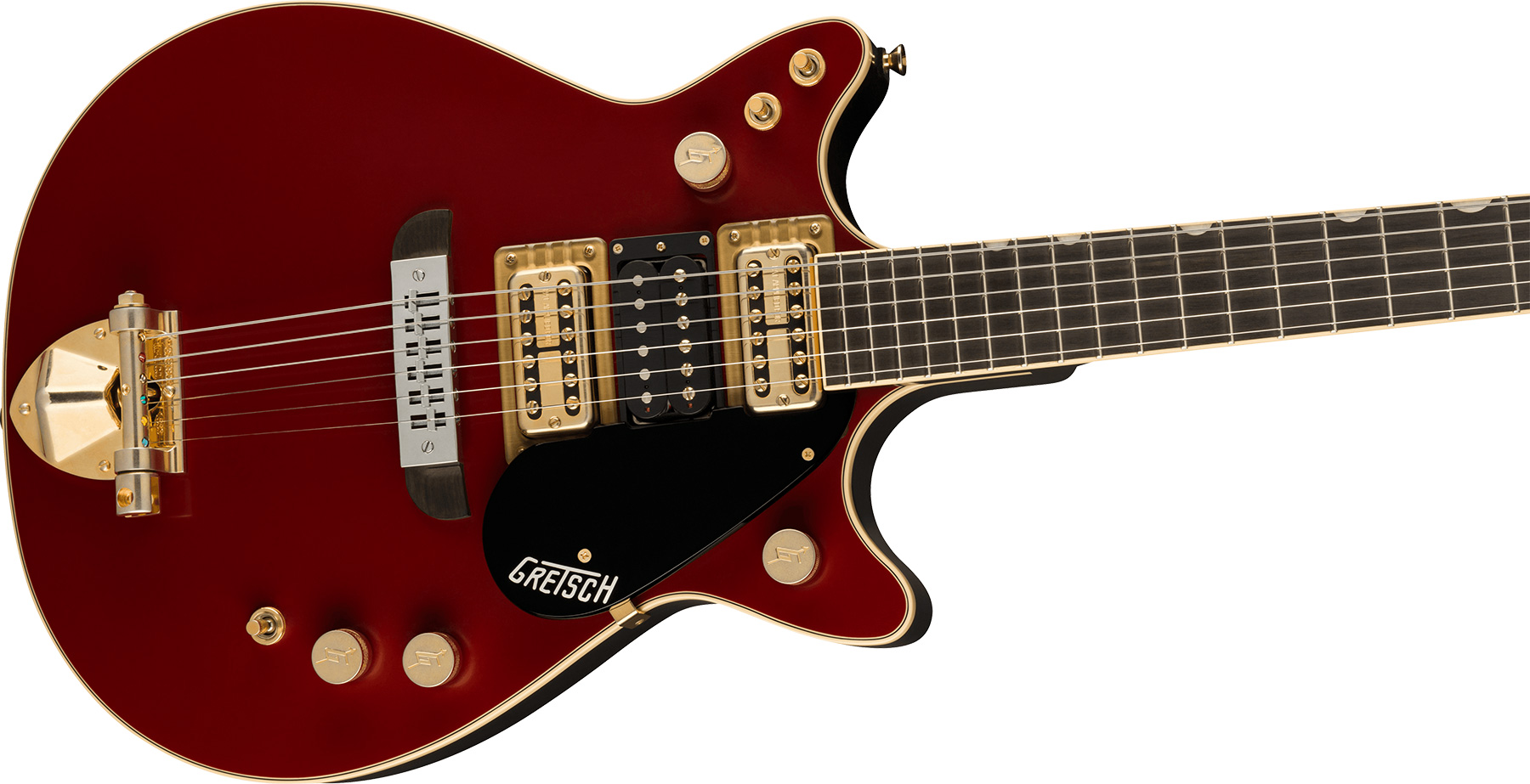 Gretsch Malcolm Young G6131g-my-rb Jet Ltd Signature 3h Ht Eb - Vintage Firebird Red - Double cut electric guitar - Variation 2